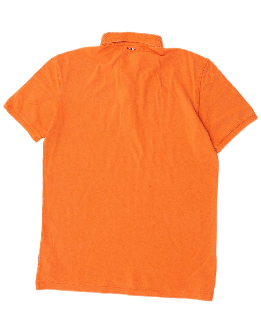 Napapijri Mens Polo Shirt Medium Orange Cotton