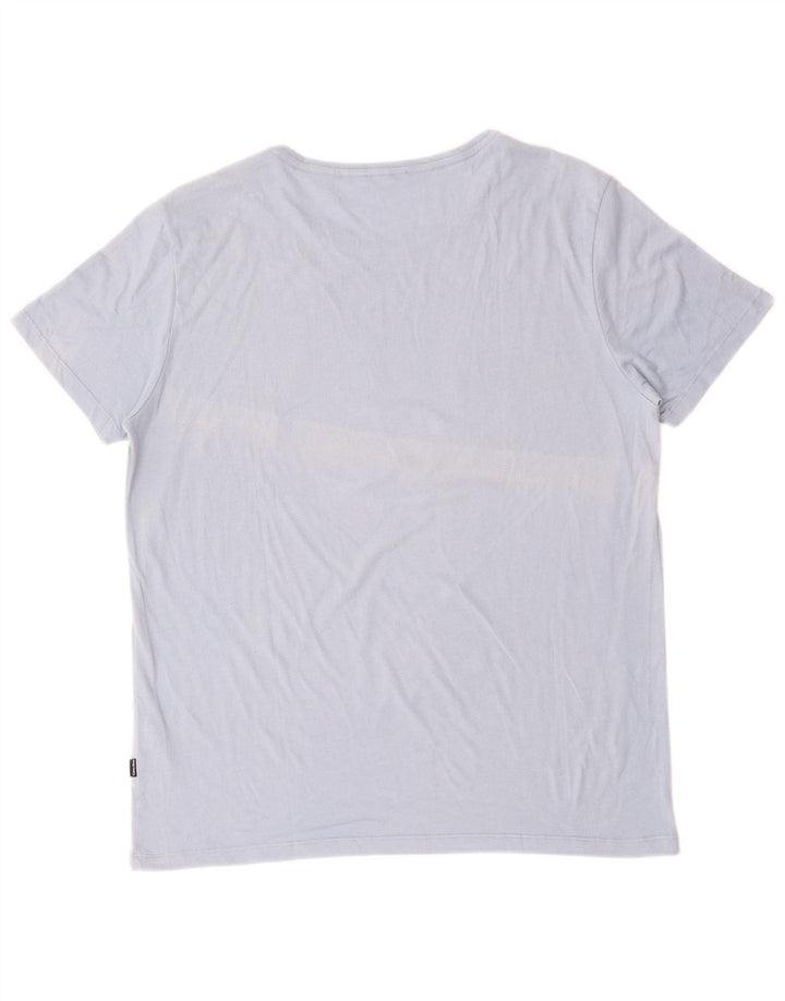 CALVIN KLEIN Mens Graphic T-Shirt Top Medium Blue Cotton
