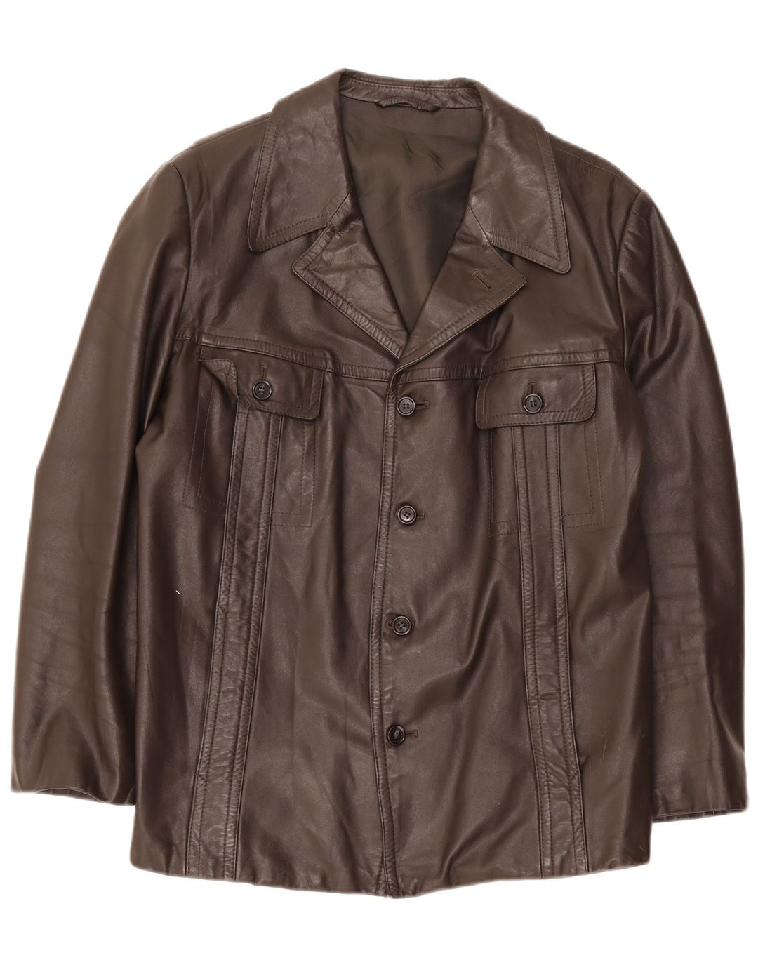 Vintage Herren Lederjacke UK 38 Mittelbraun
