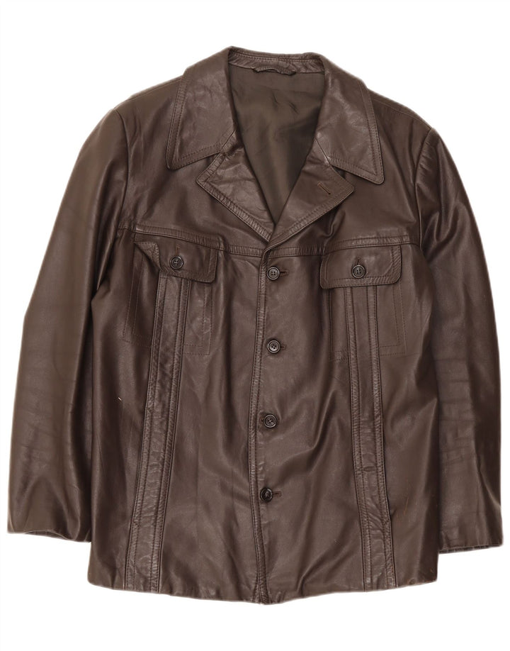 Vintage Herren Lederjacke UK 38 Mittelbraun