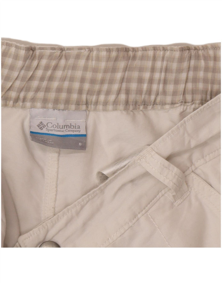 COLUMBIA Womens Skort US 8 Medium  White Cotton