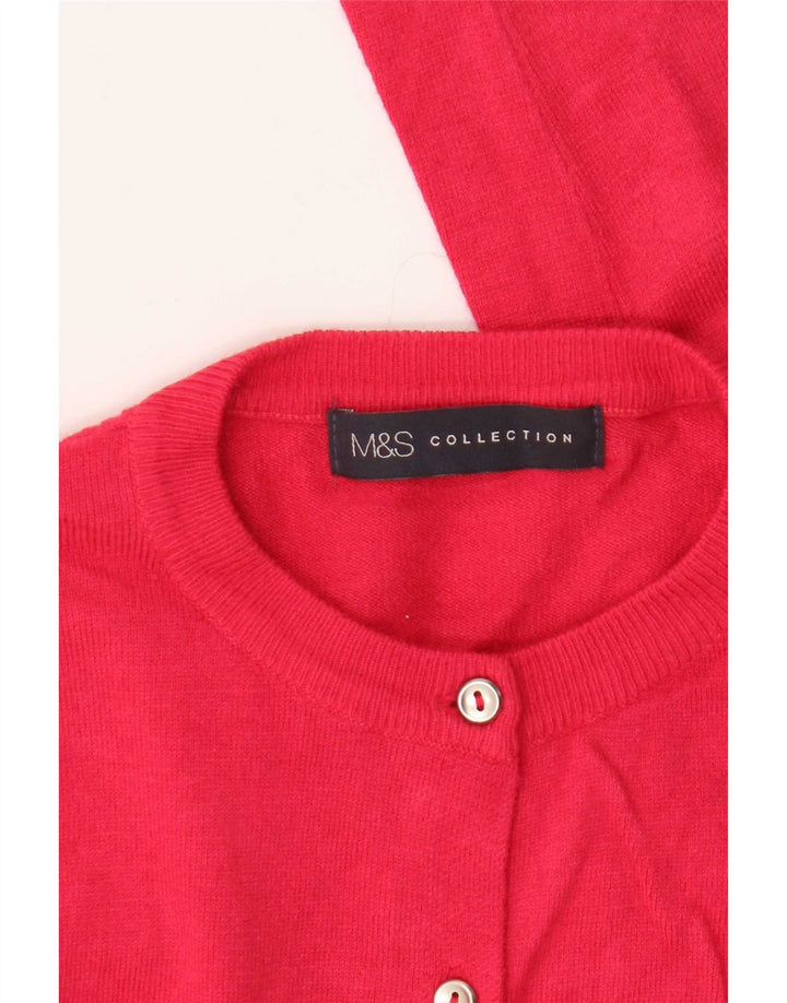 Marks & Spencer Pull Cardigan pour Femme UK 10 Petit Rose
