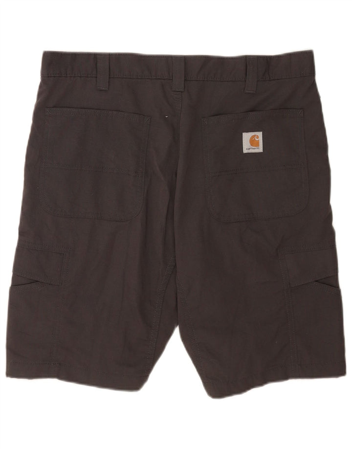 Carhartt Mens Relaxed Fit Cargo Shorts W36 Large Grey Cotton
