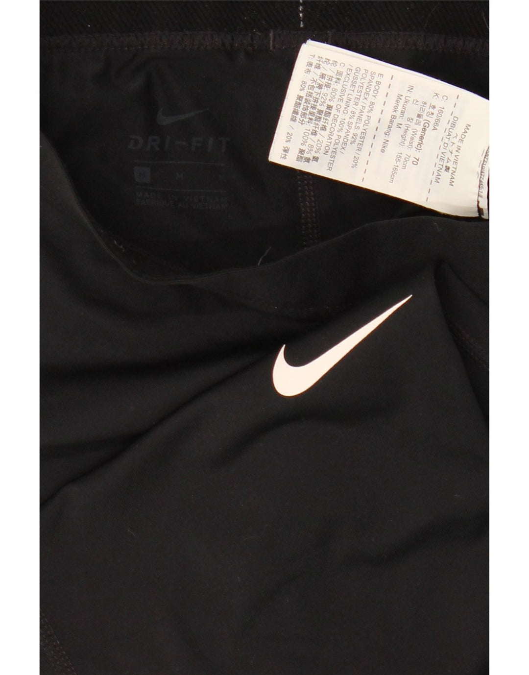 Leggings grafici Nike Dri Fit da donna UK 12 medio nero poliestere