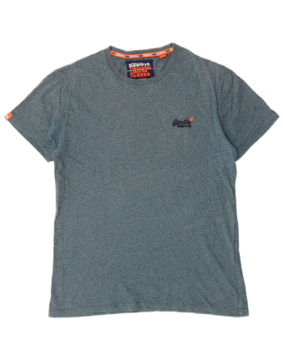 Superdry Herren T-Shirt-Oberteil, groß, blau meliert