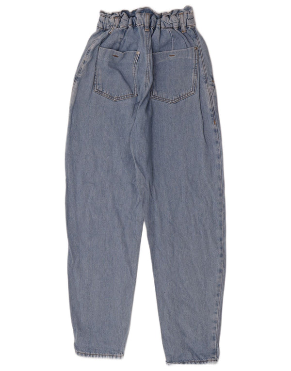 Женские зауженные джинсы Zara с высокой талией EU 32 2XS W22 L26, синие, хлопок