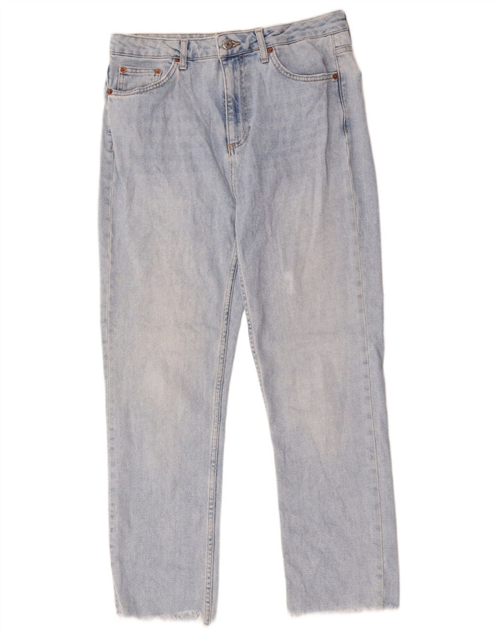 Topshop Womens Straight Jeans W32 L27 Blue Cotton