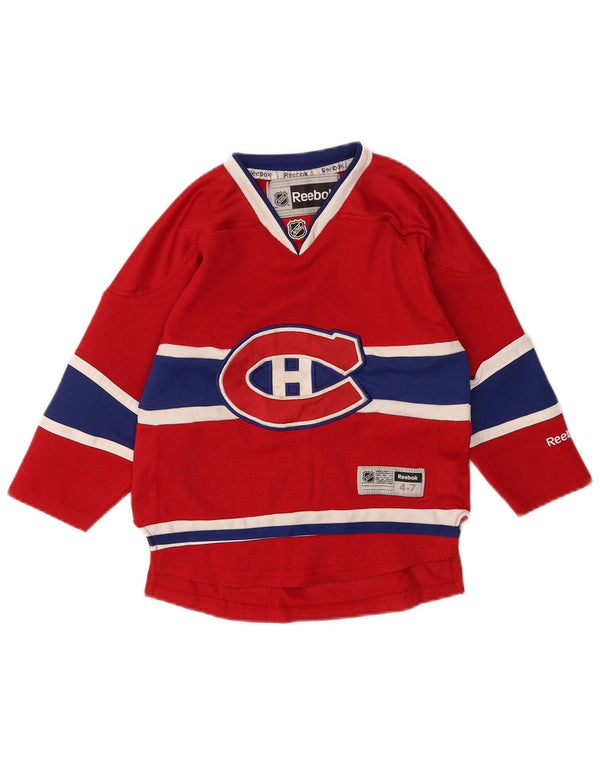 Reebok Boys Montreal Canadiens Graphic T-Shirt Top 4-5 Years Red