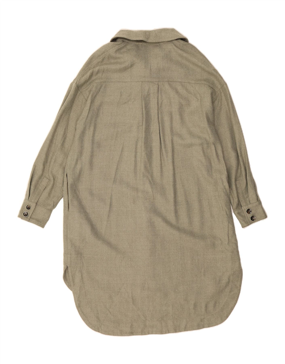 TED BAKER Womens Shirt Dress Size 3 Medium Khaki Acrylic Vintage Ted Baker and Second-Hand Ted Baker from Messina Hembry 