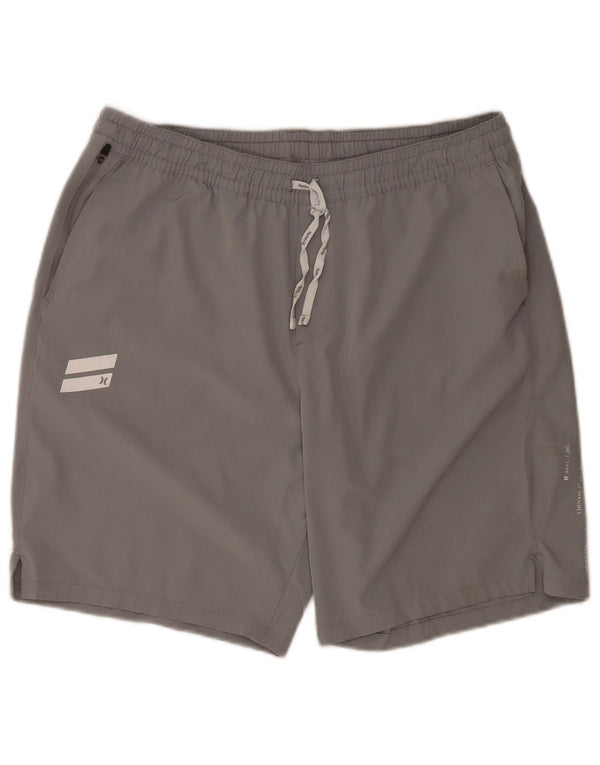 Hurley Herren-Badeshorts, groß, graues Polyester
