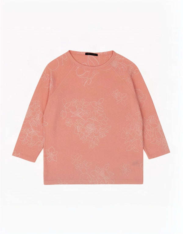 Marks & Spencer Top para mujer manga 3/4 UK 44 Poliéster floral rosa grande
