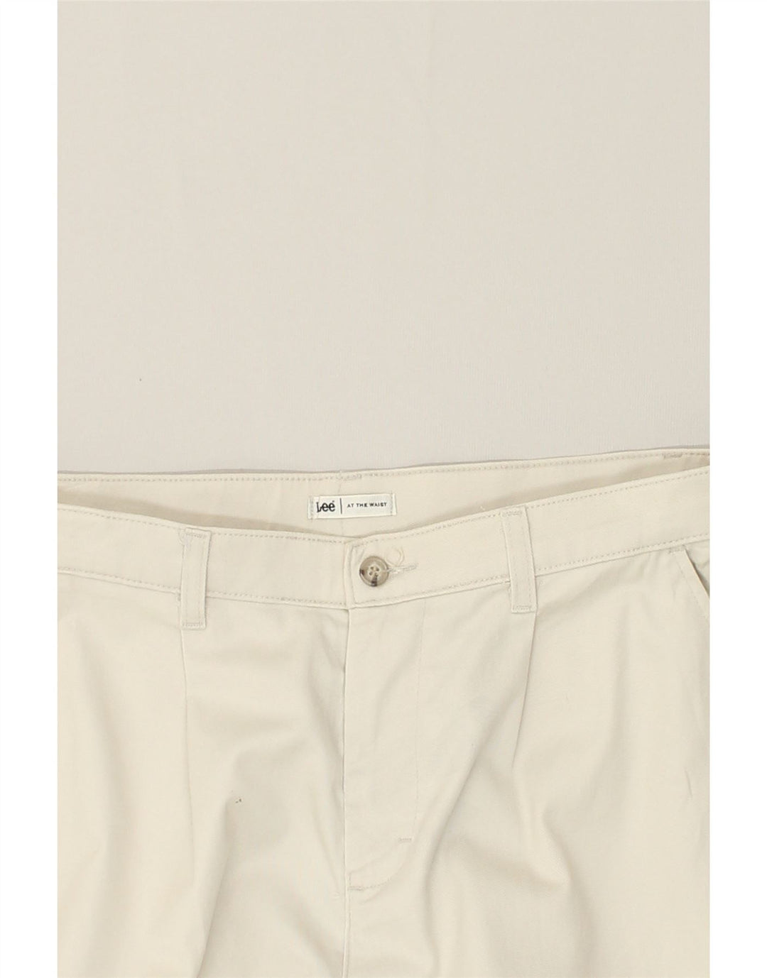 LEE Womens Straight Chino Trousers US 12 Large W32 L29 Beige Cotton | Vintage Lee | Thrift | Second-Hand Lee | Used Clothing | Messina Hembry 