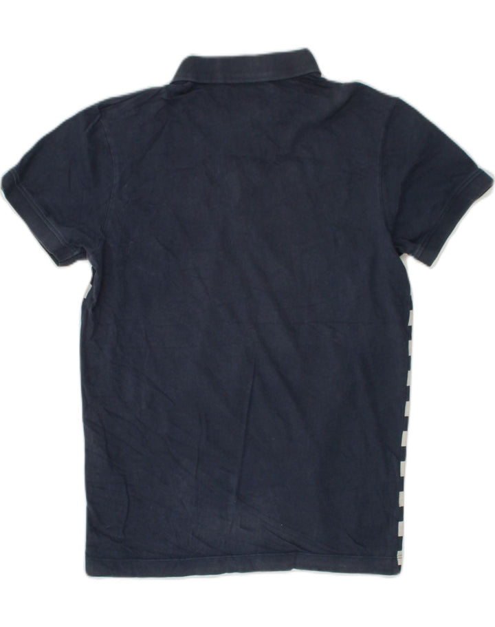 JACK & JONES Mens Polo Shirt Small Navy Blue Striped Cotton | Vintage Jack & Jones | Thrift | Second-Hand Jack & Jones | Used Clothing | Messina Hembry 