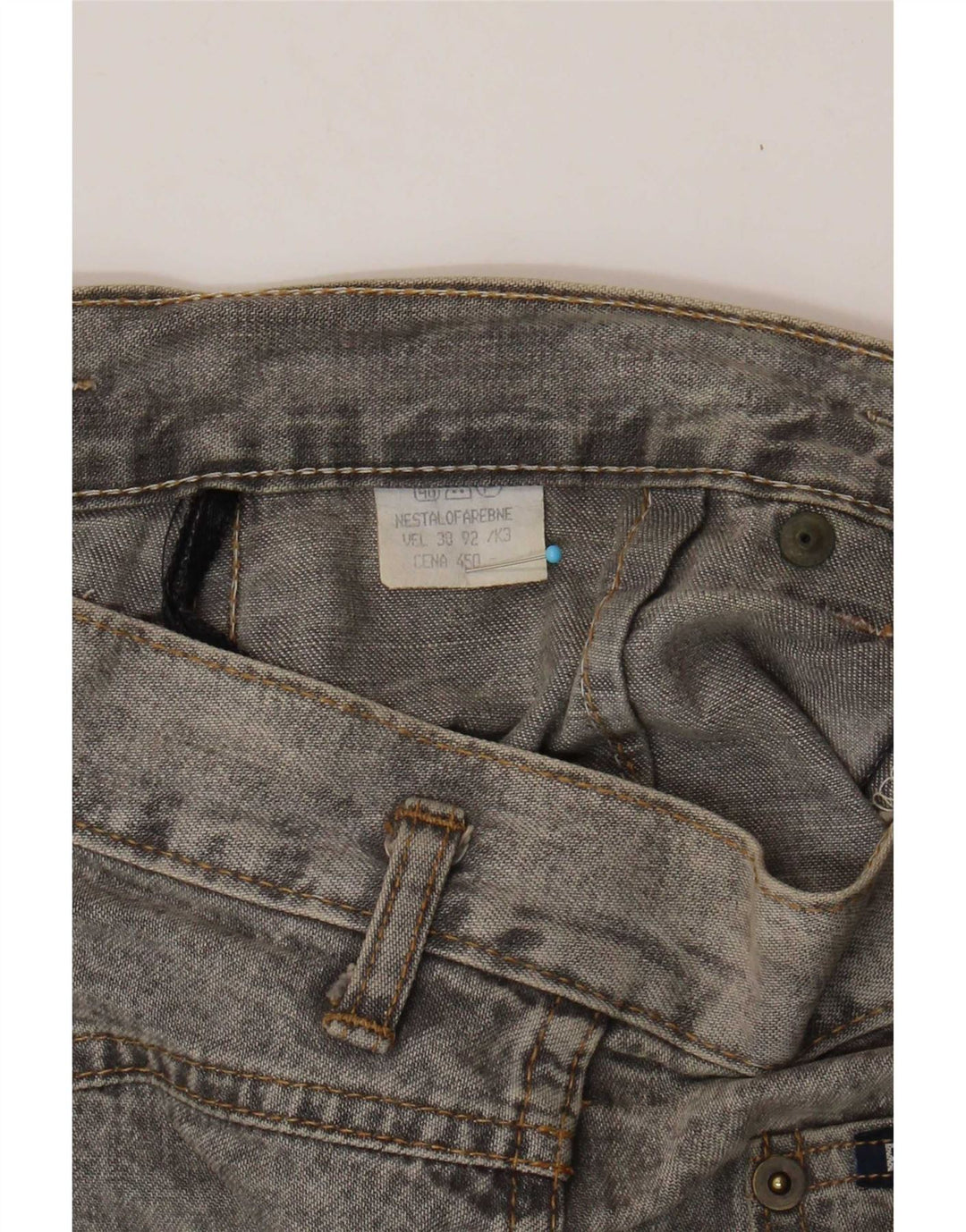 Vintage Womens Denim Skirt W28 Medium Grey