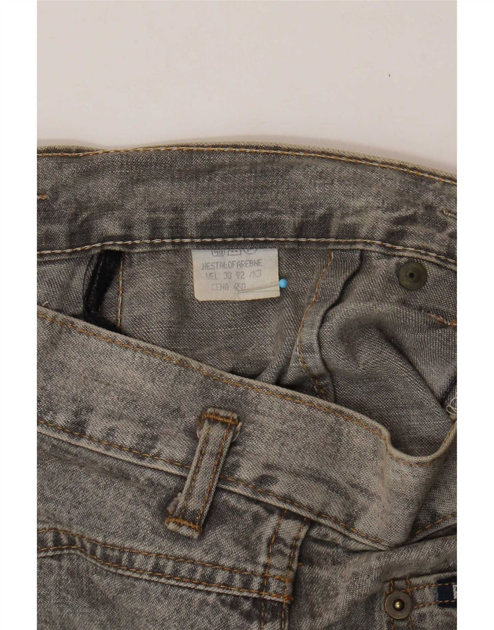 Vintage Womens Denim Skirt W28 Medium Grey