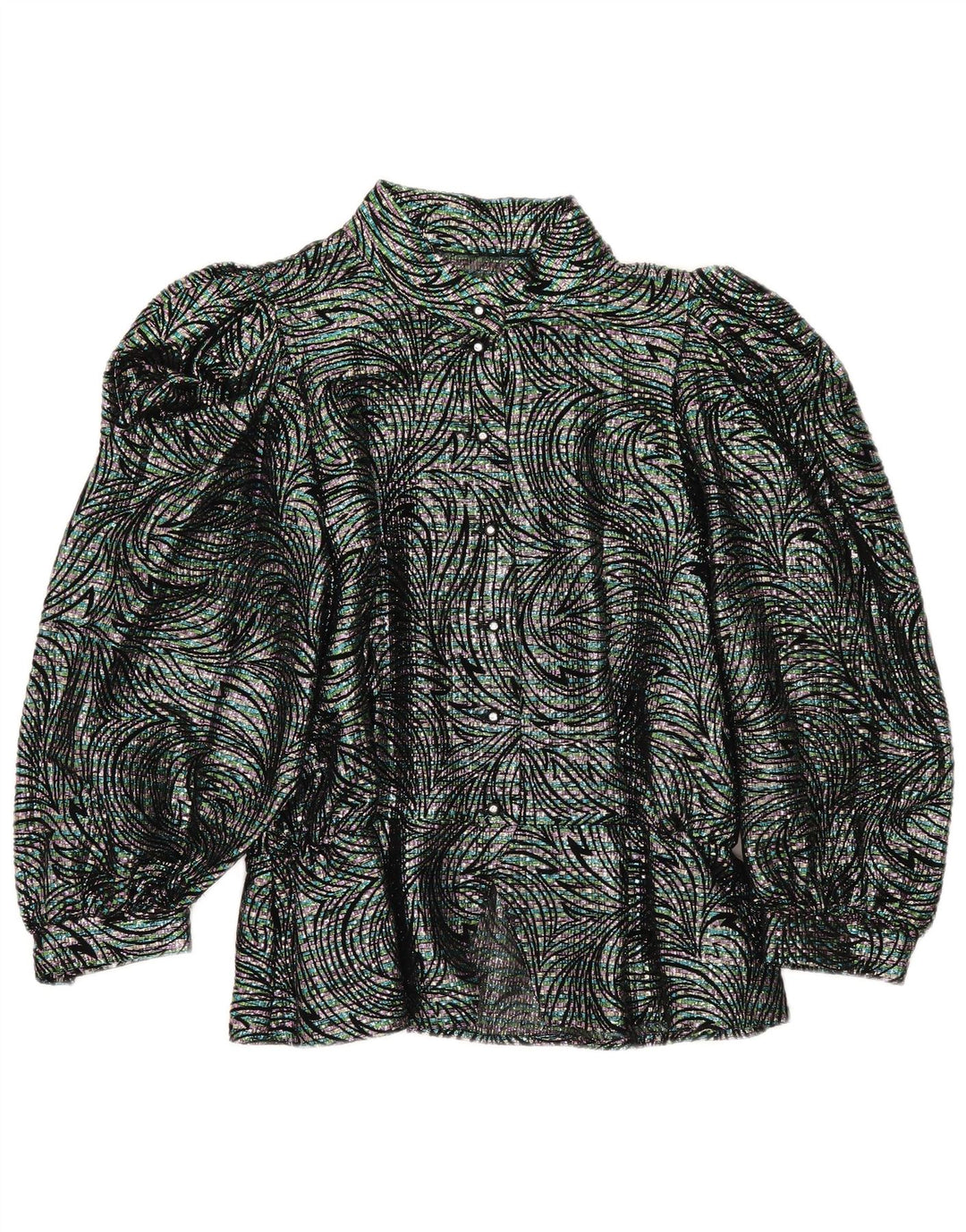 Vintage Womens Shirt Blouse IT 42 Medium Multicoloured Geometric