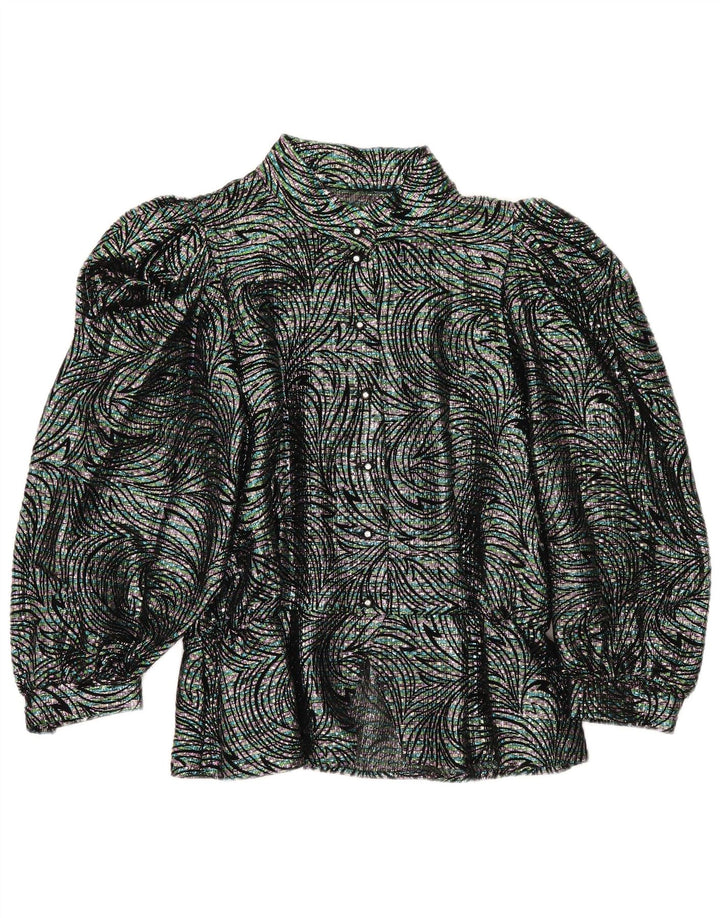 Vintage Womens Shirt Blouse IT 42 Medium Multicoloured Geometric