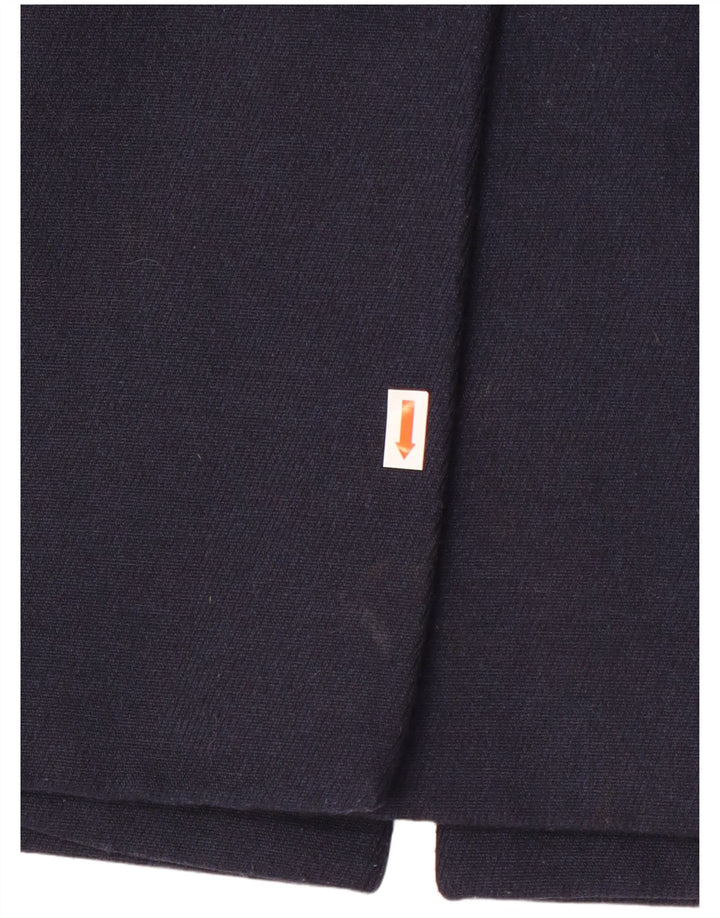 Hobbs Dame Longline 1 Knap Blazer Jacket UK 8 Small Navy Blue Polyester