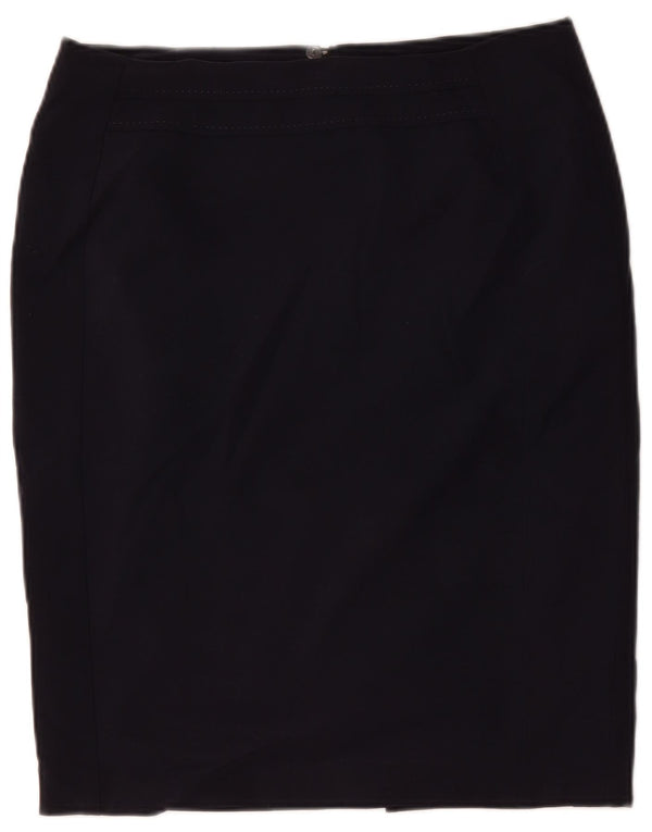 Marks & Spencer Pencil Nederdel til kvinder UK 14 Large W34 Navy Blue Polyester