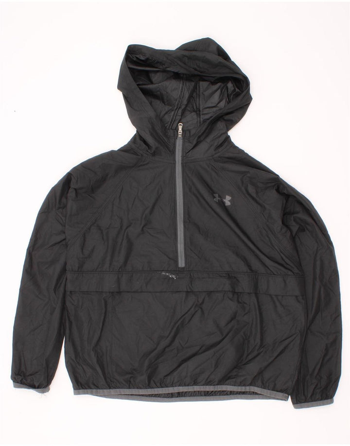Giacca antipioggia Under Armour da bambino, anorak con cappuccio, 7-8 anni, piccola in poliestere nero