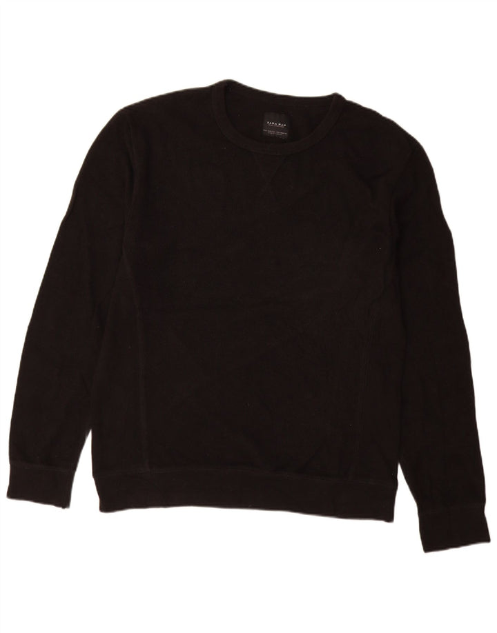Maglione maglione girocollo da uomo Zara 2XL Nero