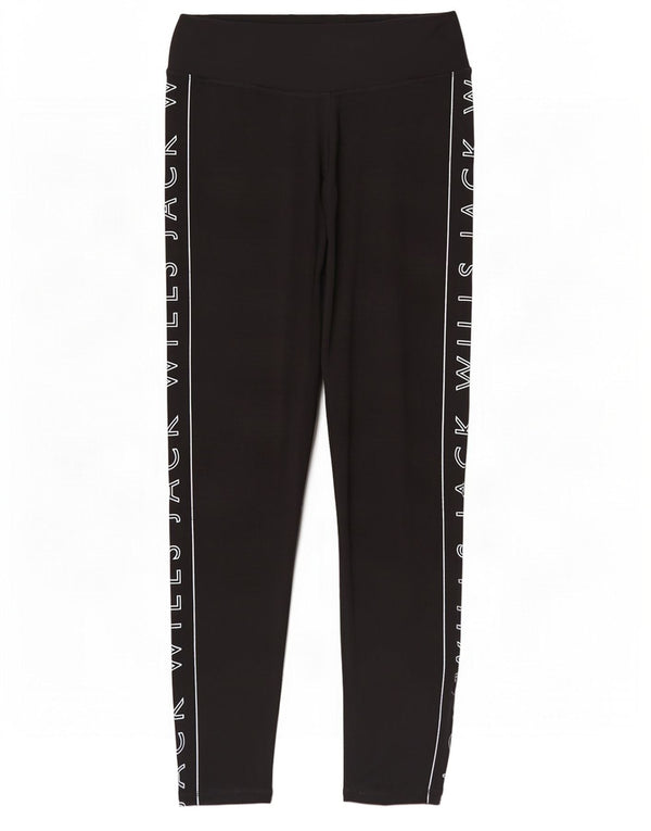 Leggings cu grafică Jack Wills pentru femei UK 12 Poliester mediu negru