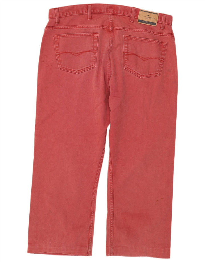 Marks & Spencer Herre Blue Harbor Cropped Jeans W38 L24 rød bomuld