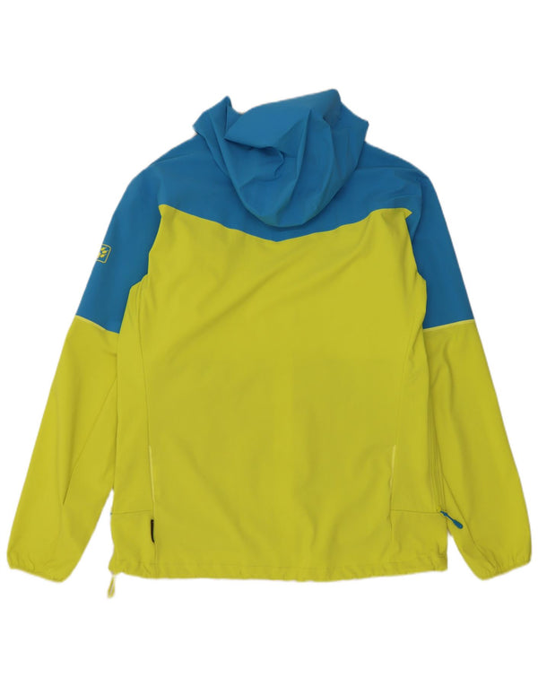 Giacca antipioggia con cappuccio da uomo Jack Wolfskin UK 42 Large Yellow Colourblock