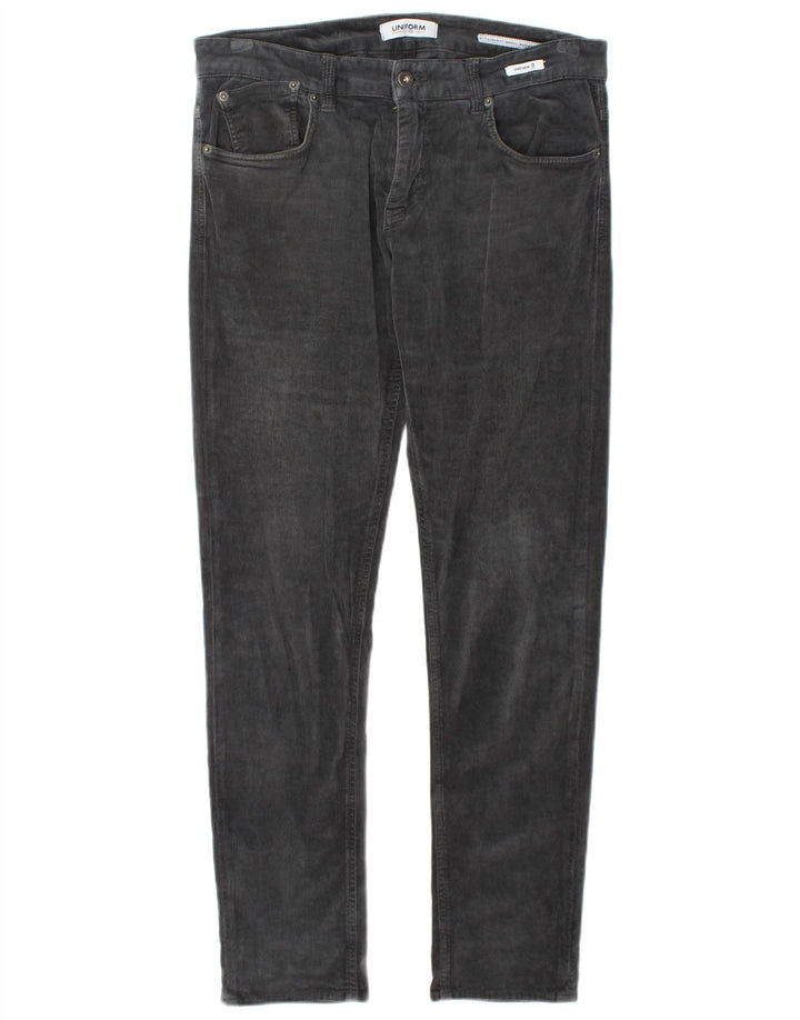 Calça casual feminina UNIFORM W32 L30 algodão cinza