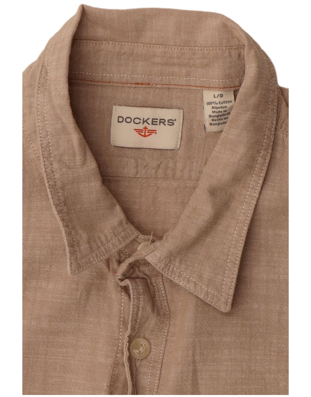 Dockers Chemise Flanelle Homme Large Beige Coton