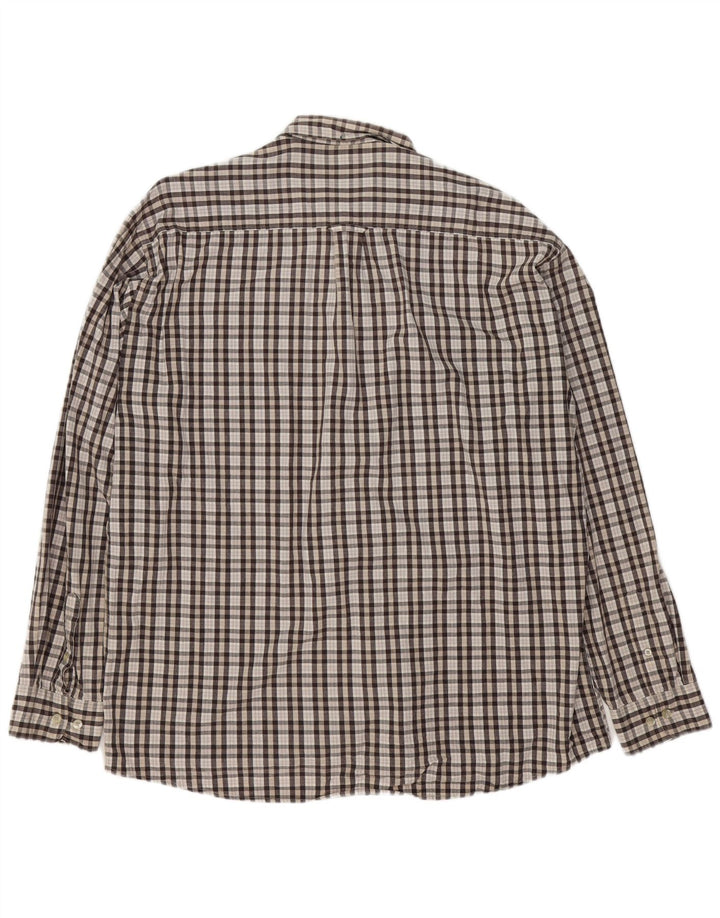 TOM TAILOR Mens Shirt 2XL Grey Check Cotton