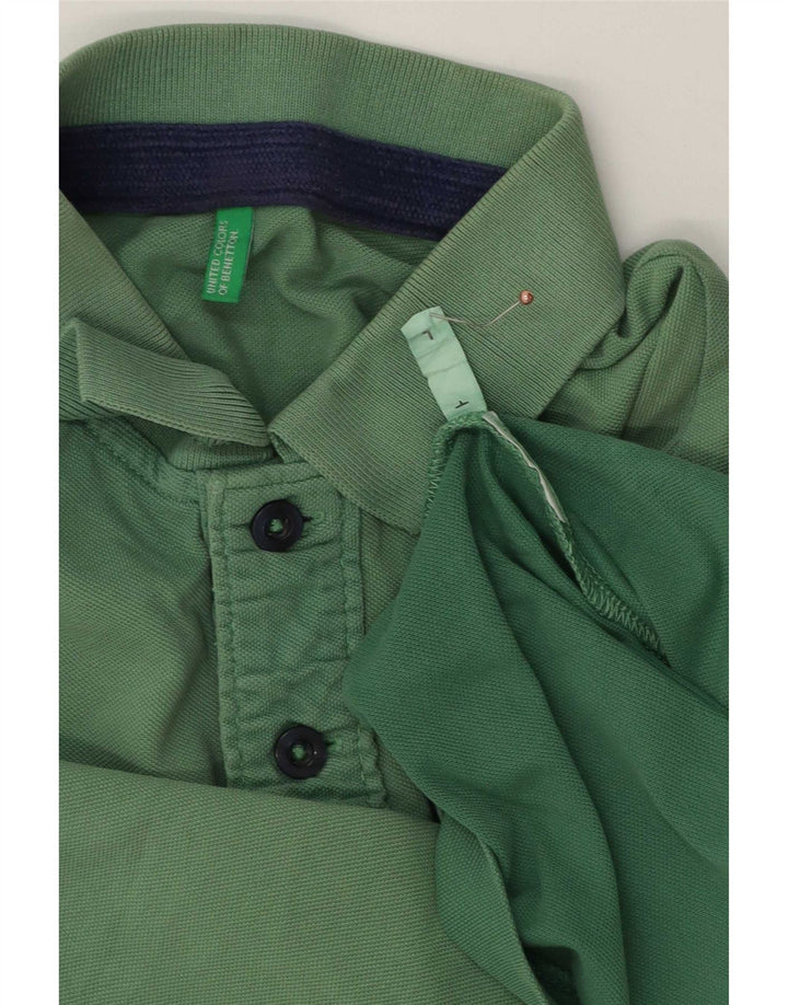 Benetton Mens Polo Shirt Large Green