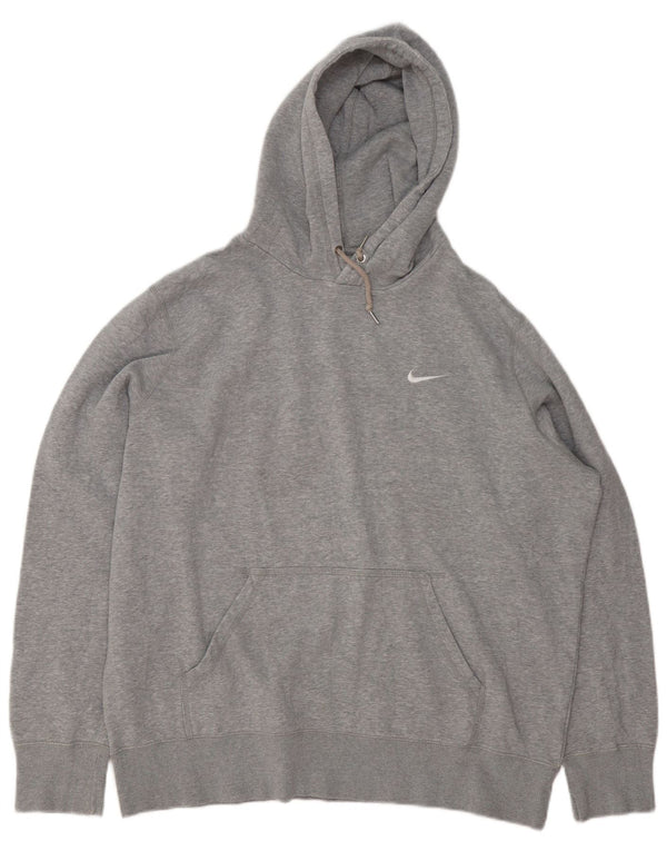 Nike Mens Hoodie Jumper XL Grey Cotton