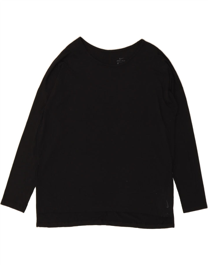 NIKE Womens Dri Fit Top Long Sleeve UK 18 XL Black Polyester Vintage Nike and Second-Hand Nike from Messina Hembry 
