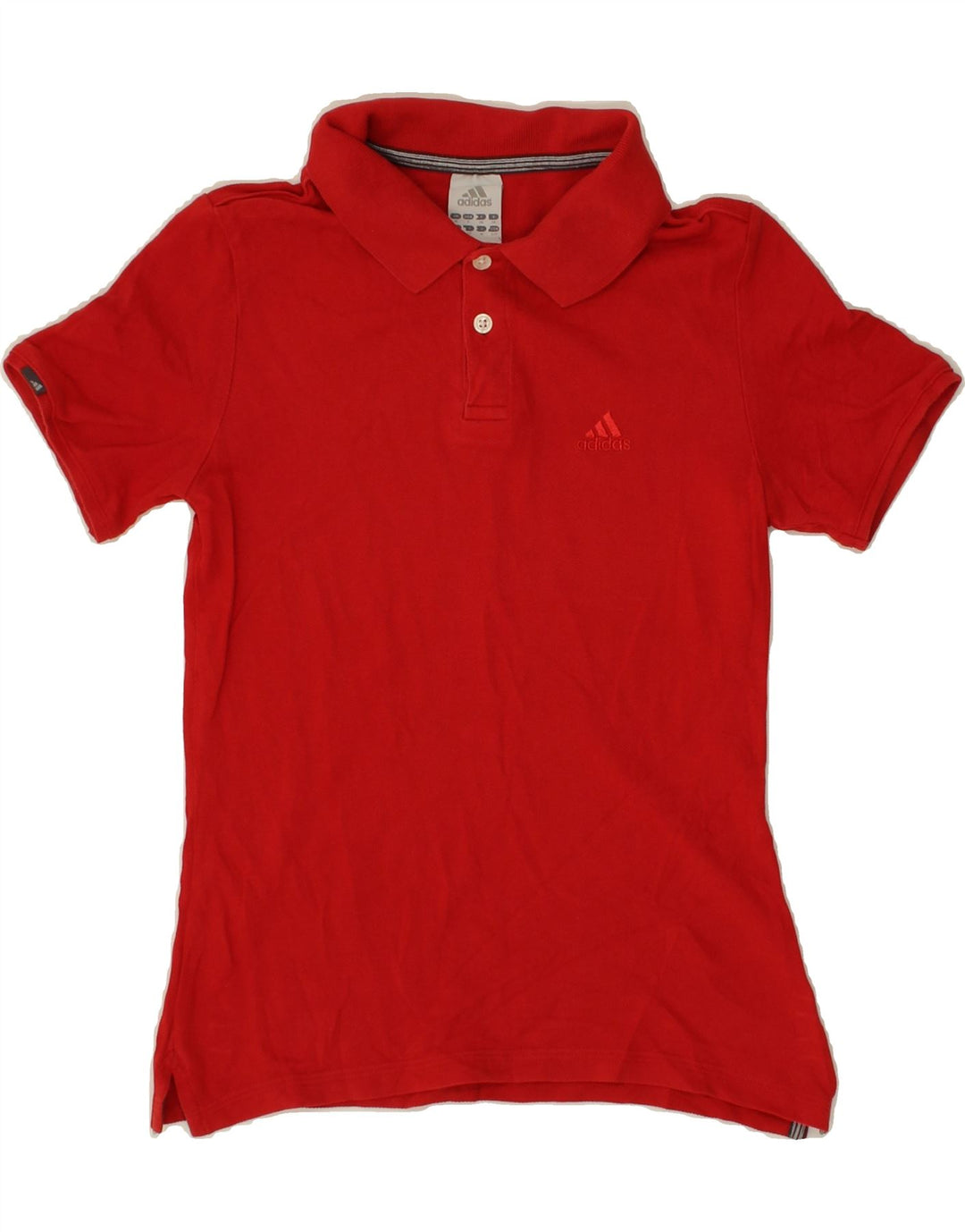 ADIDAS Boys Polo Shirt 9-10 Years Red Cotton Vintage Adidas and Second-Hand Adidas from Messina Hembry 