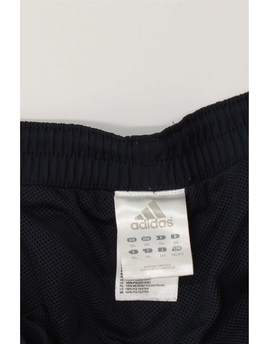 Adidas Mens Tracksuit Trousers 2XL Navy Blue Colourblock Polyester