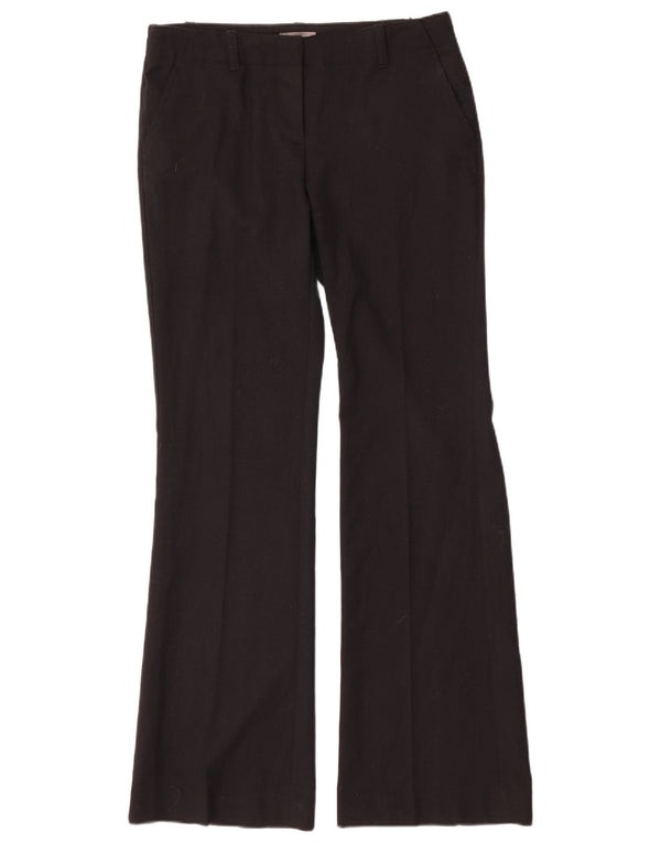 Gap Pantalones de traje ajustados acampanados para mujer UK 10 Small W30 L33 Lana negra