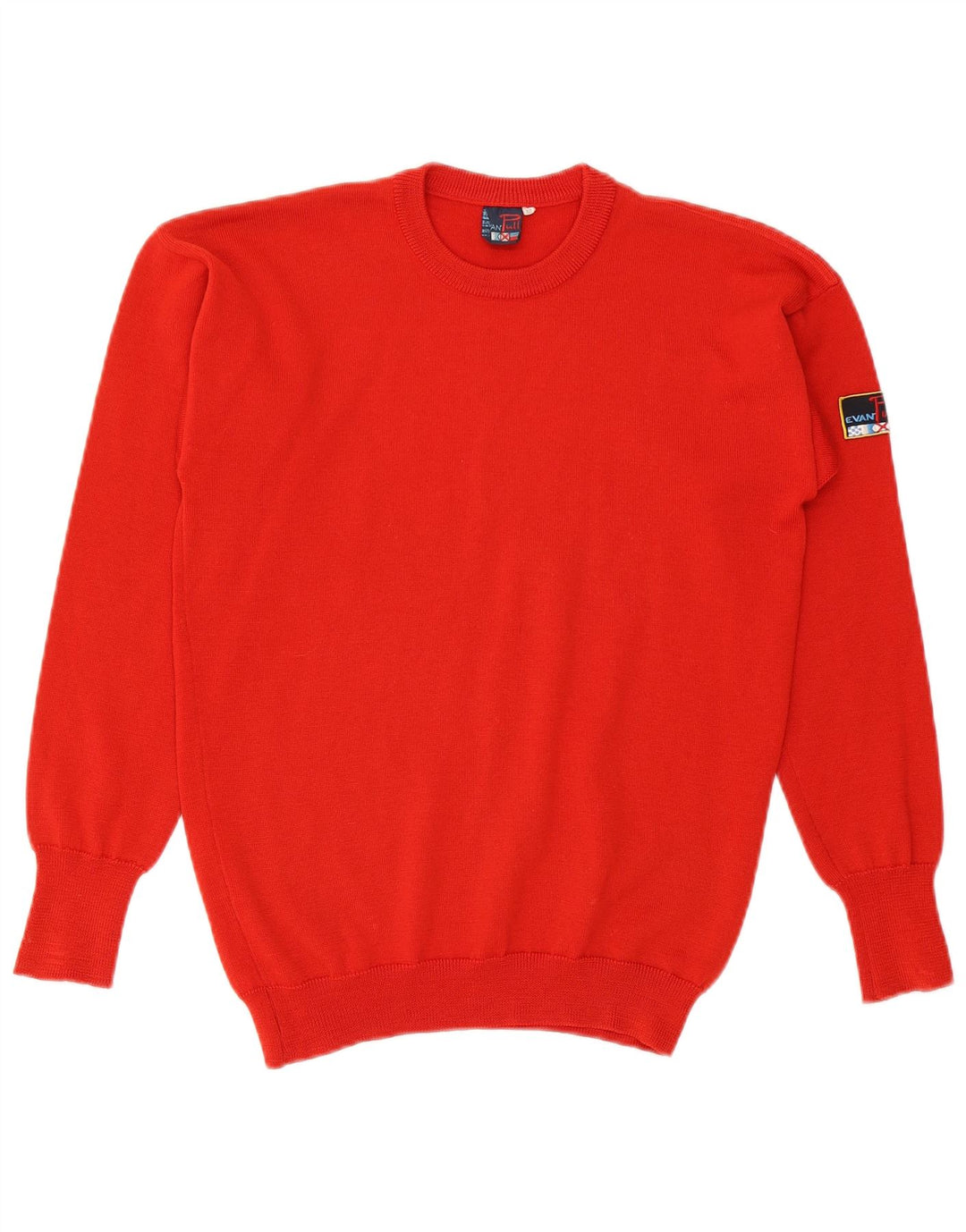 EVAN PULL Womens Crew Neck Jumper Sweater UK 12 Medium Red