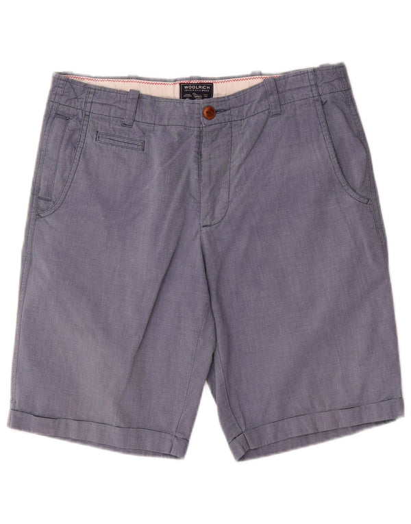 Woolrich Mens Chino Shorts W31 Medium Blue Cotton