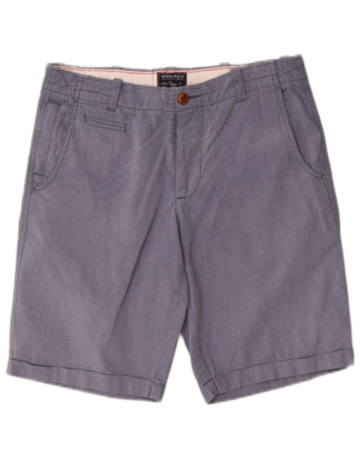 Woolrich Mens Chino Shorts W31 Medium Blue Cotton