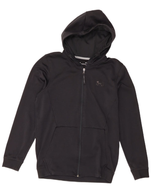 Felpa con cappuccio con zip grafica Under Armour da uomo Cold Gear piccola nera