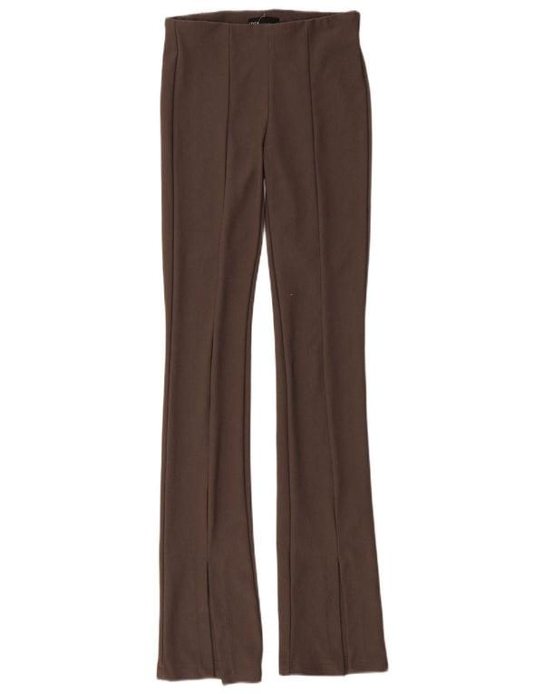 Calça feminina casual Zara Flare XS W24 L34 cinza