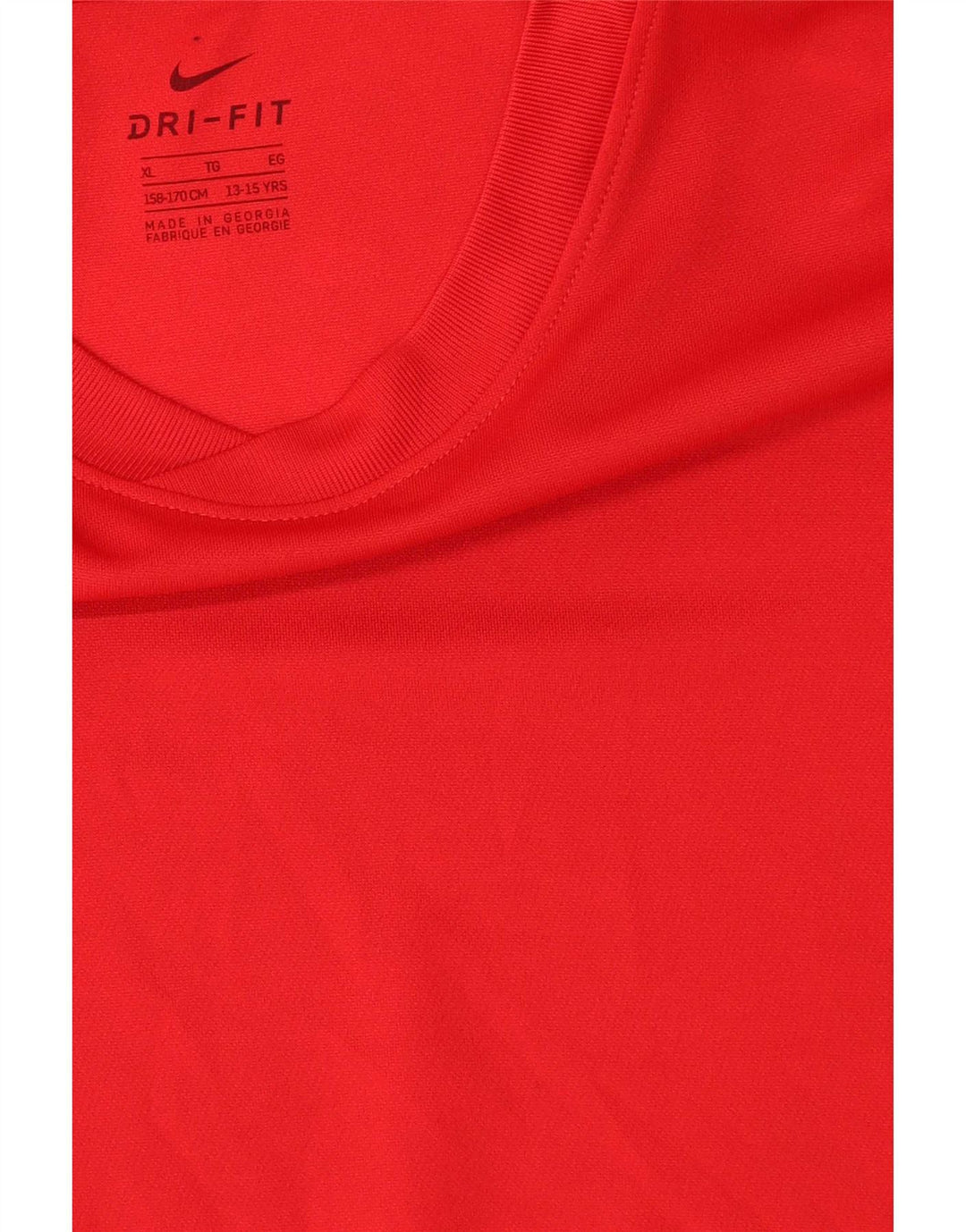 Nike Boys Dri Fit T-Shirt Top 13-14 Years XL Red Polyester