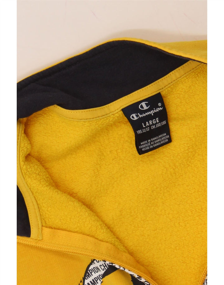 CHAMPION Boys Graphic Tracksuit Top Jacket 11-12 Years Large  Yellow Vintage Champion and Second-Hand Champion from Messina Hembry 