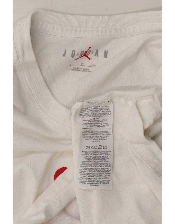 Jordan Mens Graphic T-Shirt Top Small White Cotton