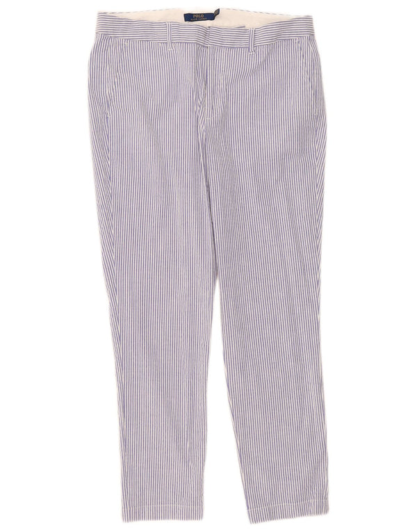Pantaloni chino da donna Polo Ralph Lauren EU 8 medi W38 L28 gessato blu