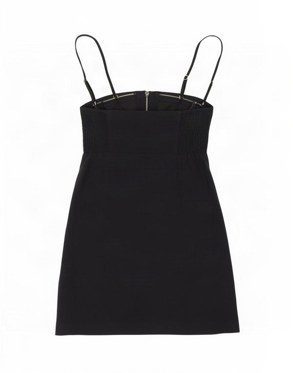 Abercrombie & Fitch Vestido lencero sin mangas para mujer UK 4 XS Lino negro