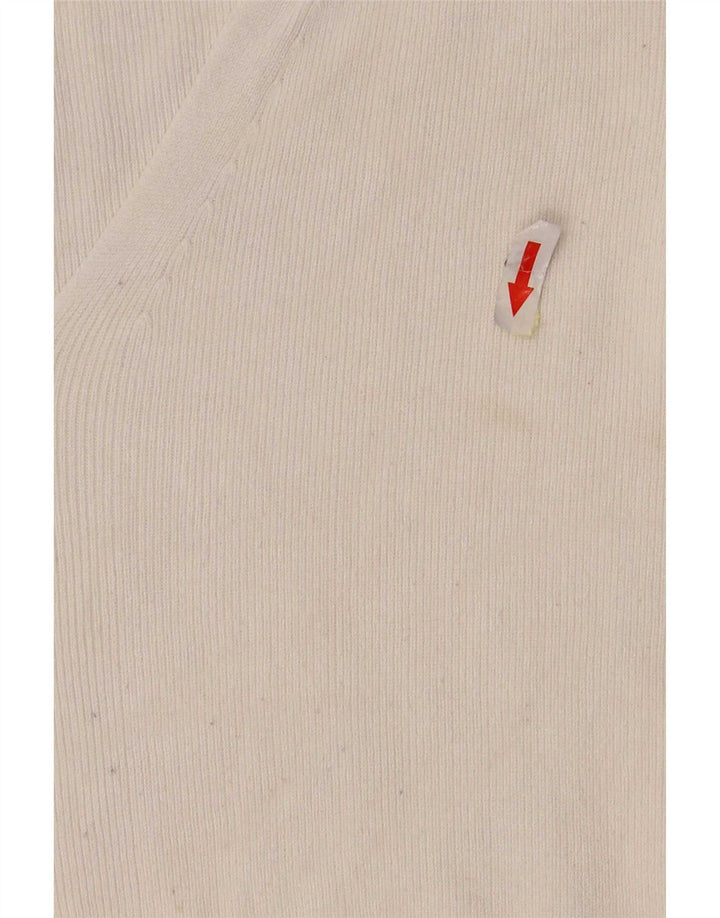 Marks & Spencer Dame ærmeløs bluse Top UK 14 Medium Off White Viscose