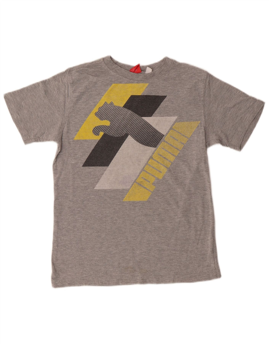 Puma Boys Graphic T-Shirt Top 9-10 Years Medium Grey Cotton