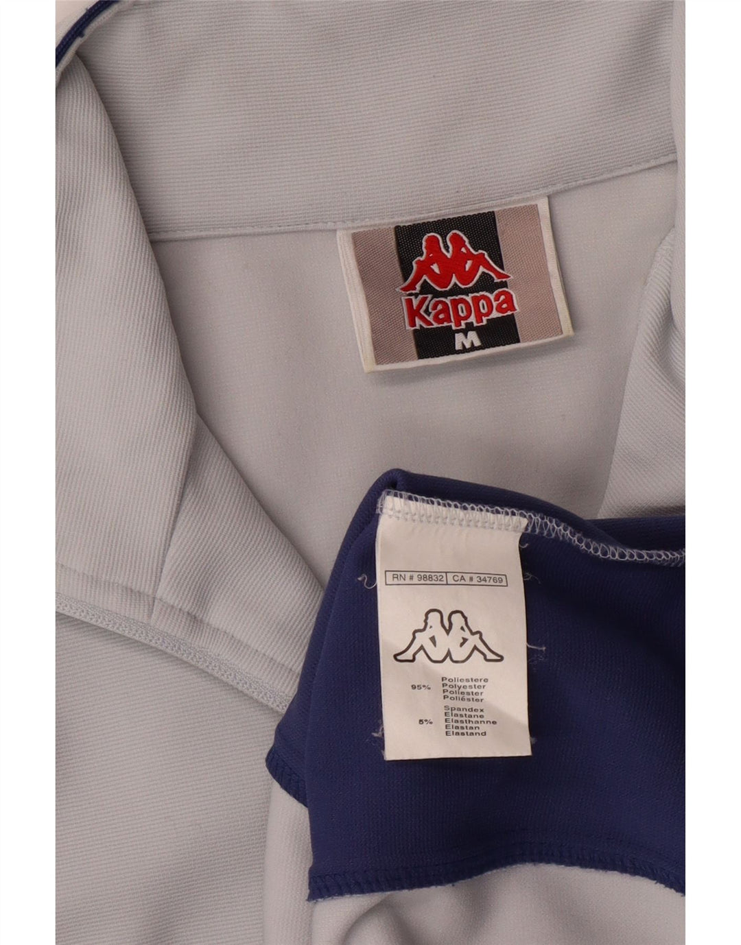 Kappa Mens Tracksuit Top Jacket Medium Blue Colourblock Polyester